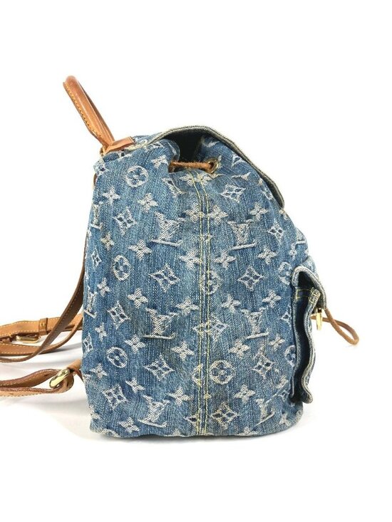 Louis Vuitton Backpack Dos GM Sac Dos GM Monogram Denim Canvas Blue